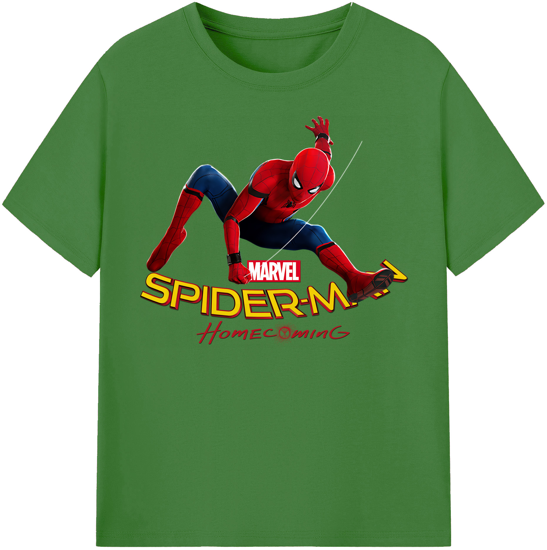Spider Man スパイダーマン レディースカジュアルプリントTシャツ（綿100％）